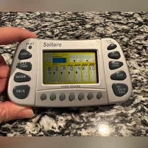 Solitaire vintage electronic handheld game Tested / Working